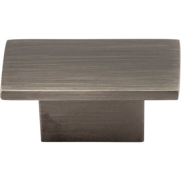 1-9/16 Overall Length Brushed Pewter Rectangle Mirada Cabinet Knob